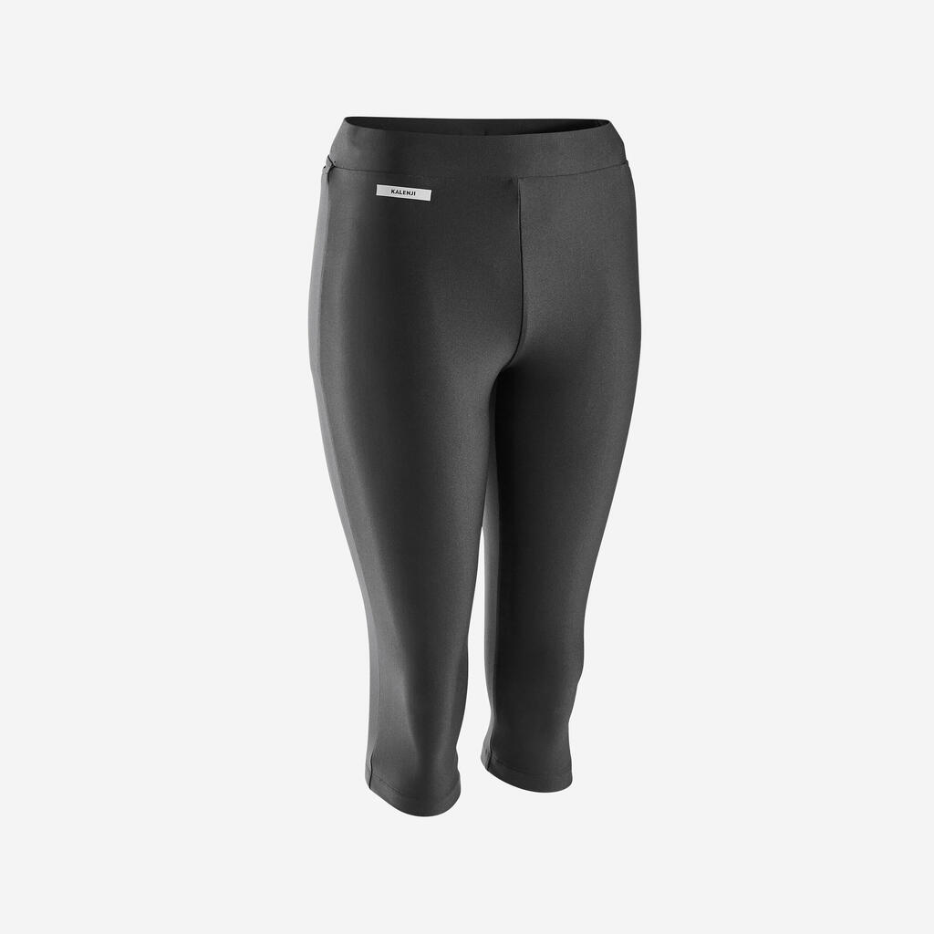 Men's Running 3/4 Tights - Kiprun Run 100 Black